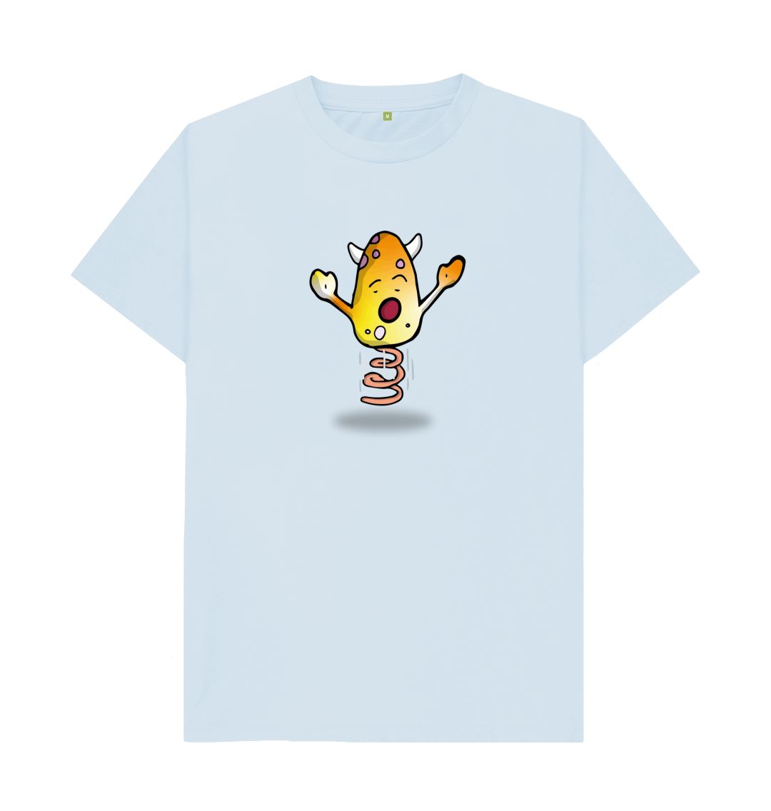 Sky Blue I'm Excited That's Okay Men's Mental Health Emotion T-Shirt Organic Cotton No Text