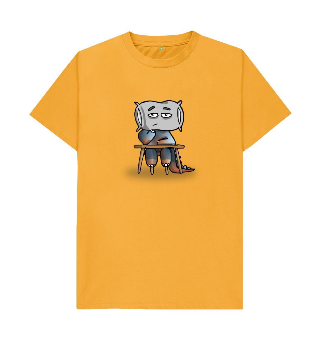 Mustard I'm Bored That's Okay Men's Mental Health Emotion T-Shirt Organic Cotton No Text