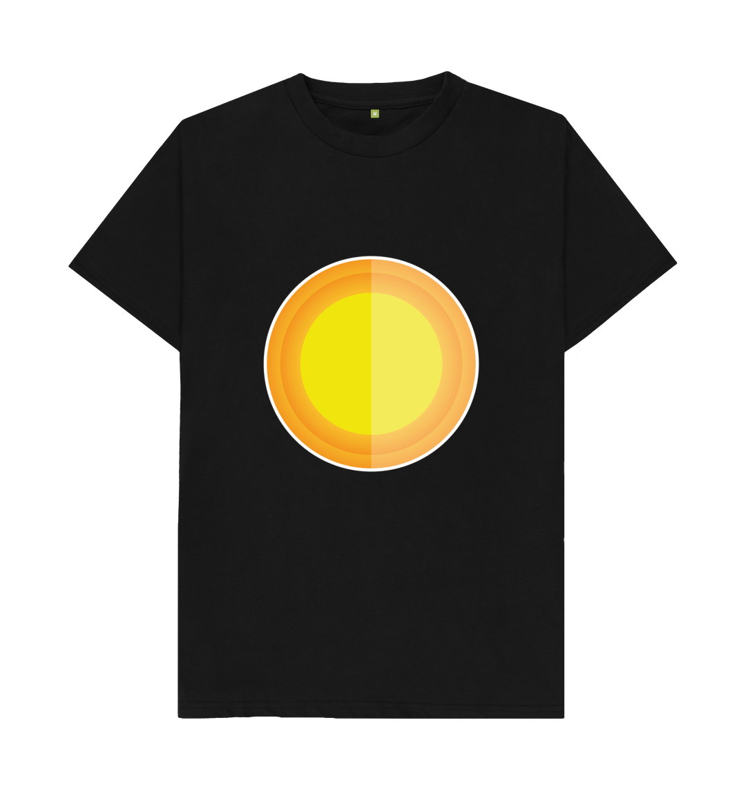 Black Organic Cotton Men's Mental Health T-Shirt Sun
