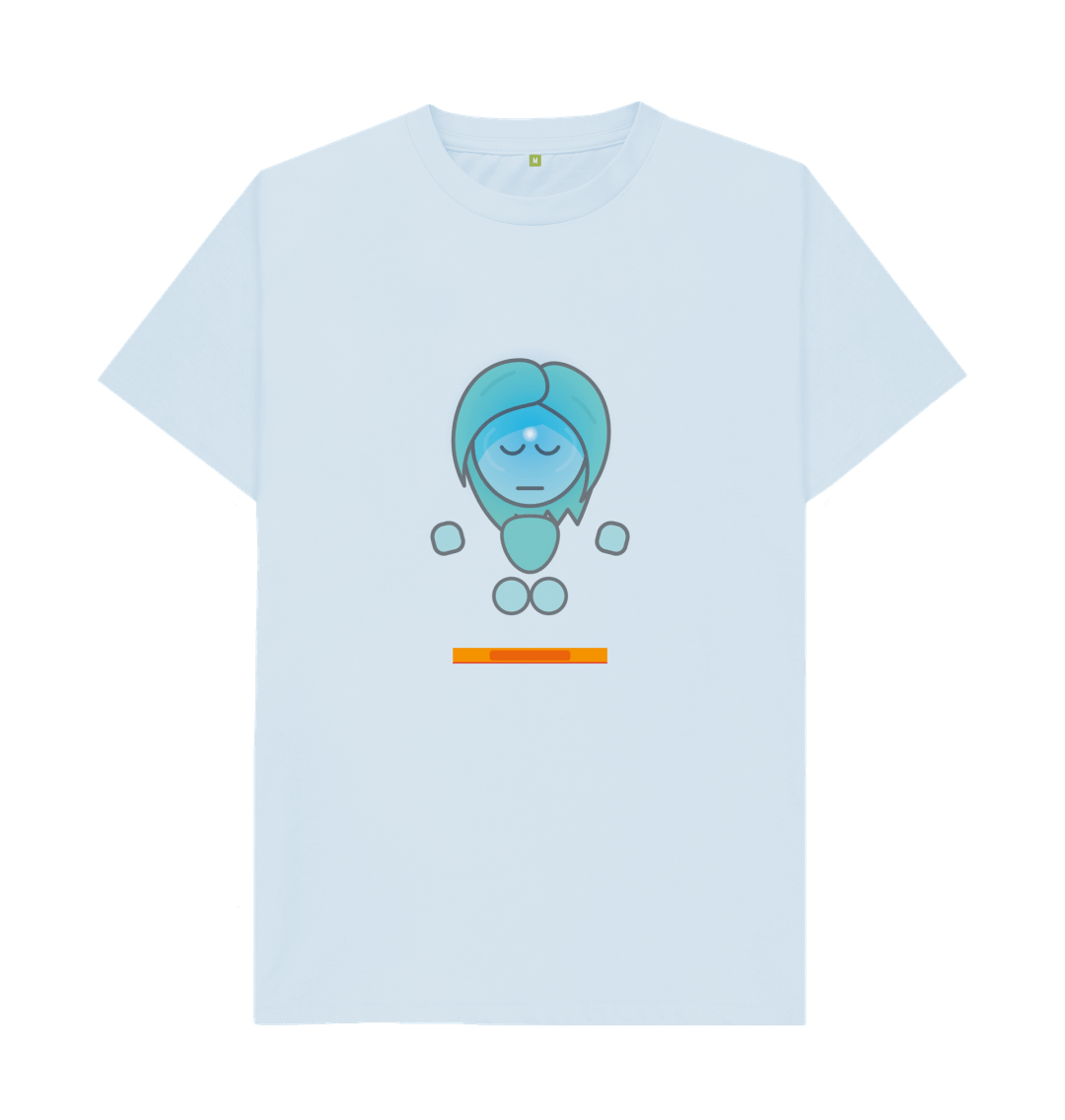 Sky Blue Organic Cotton Mental Health Yogi Yoga Teacher Men's T-shirt