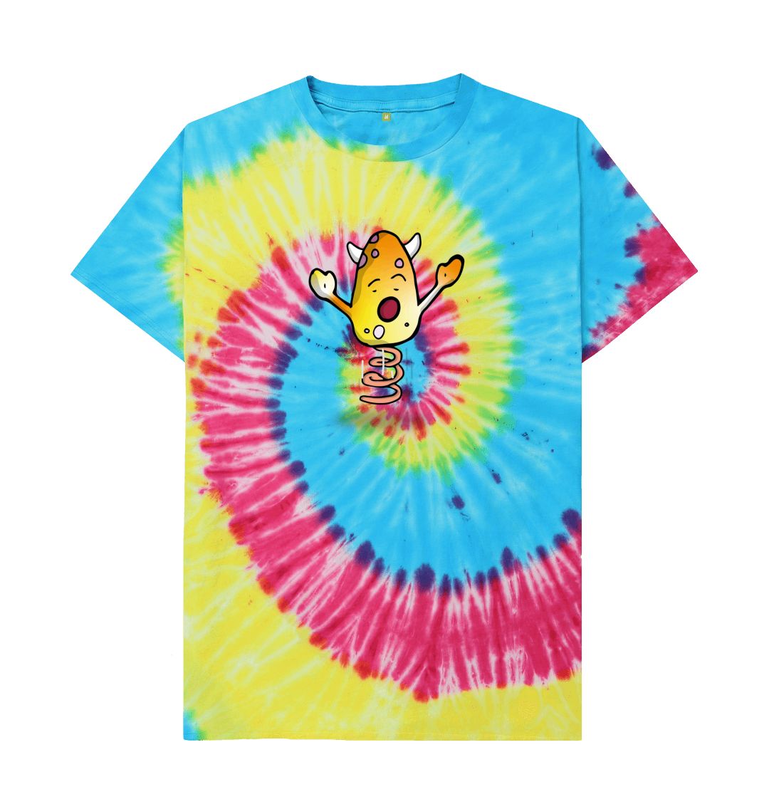 Tie Dye I'm Excited That's Okay Men's Mental Health Emotion T-Shirt Organic Cotton No Text