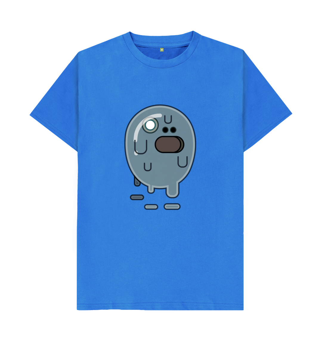 Bright Blue Organic Cotton Water Spirit Men's T-Shirt