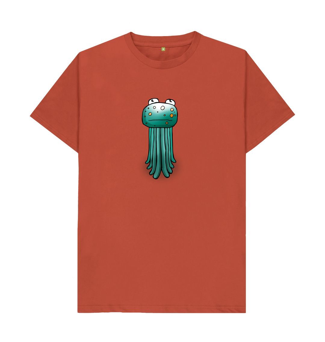 Rust I'm Okay That's Okay Men's Mental Health Emotion T-Shirt Organic Cotton No Text
