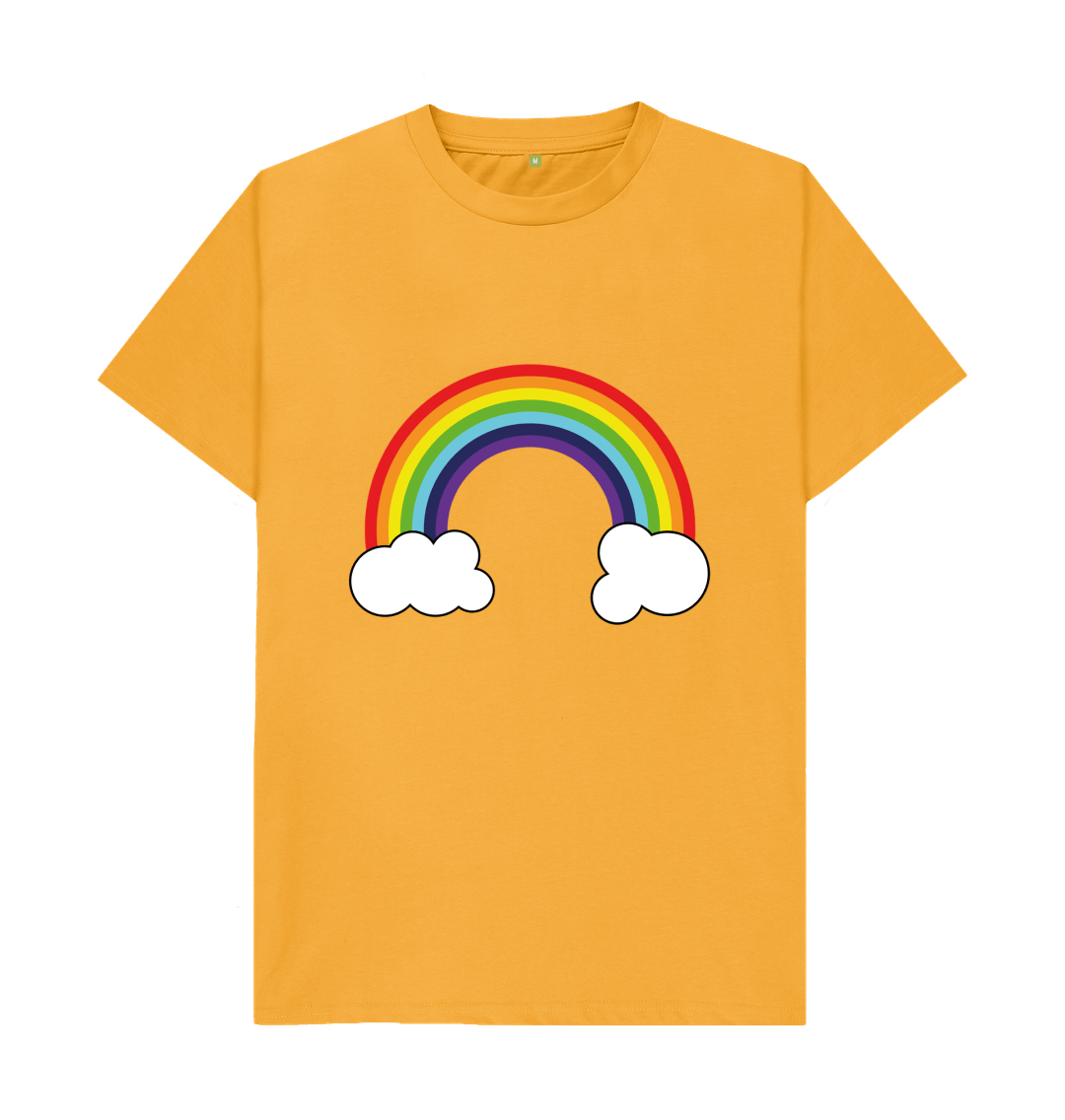 Mustard Organic Cotton Rainbow Graphic Only Mental Health Men's T-Shirt