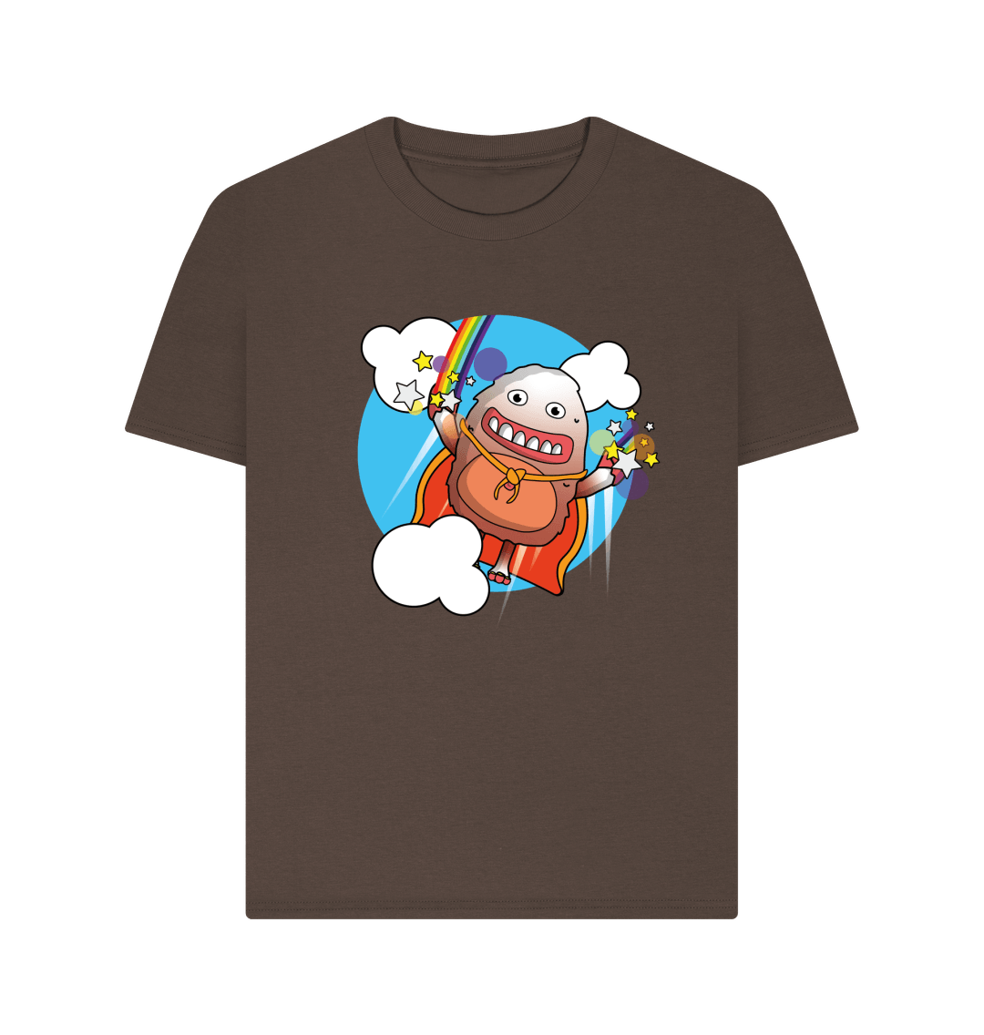Chocolate Organic Cotton Kindness is a Superpower Graphic Only Mental Health Women's T-Shirt