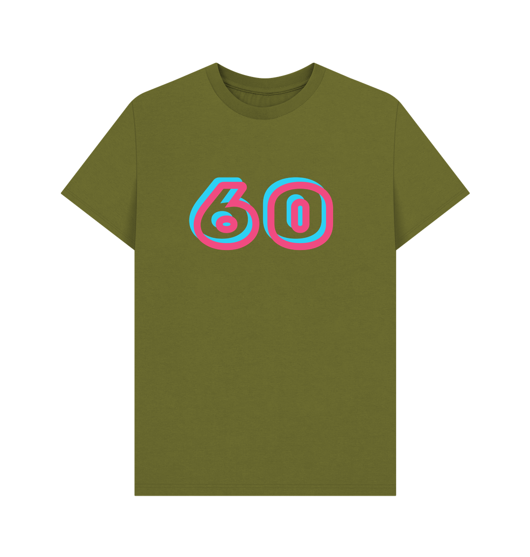 Men's Organic Cotton Mental Health T Shirts 60th birthday