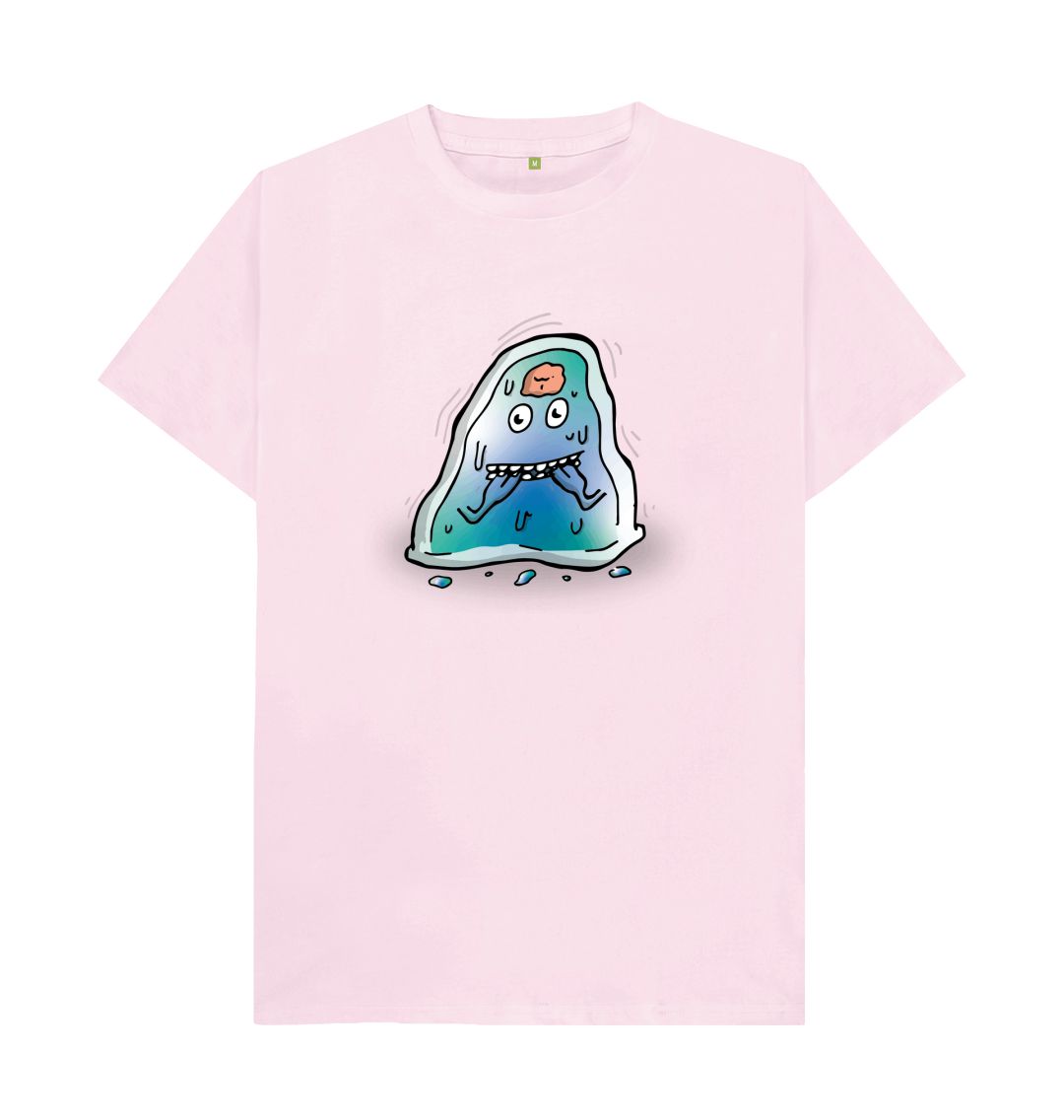 Pink I'm Nervous That's Okay Men's Mental Health Emotion T-Shirt Organic Cotton No Text