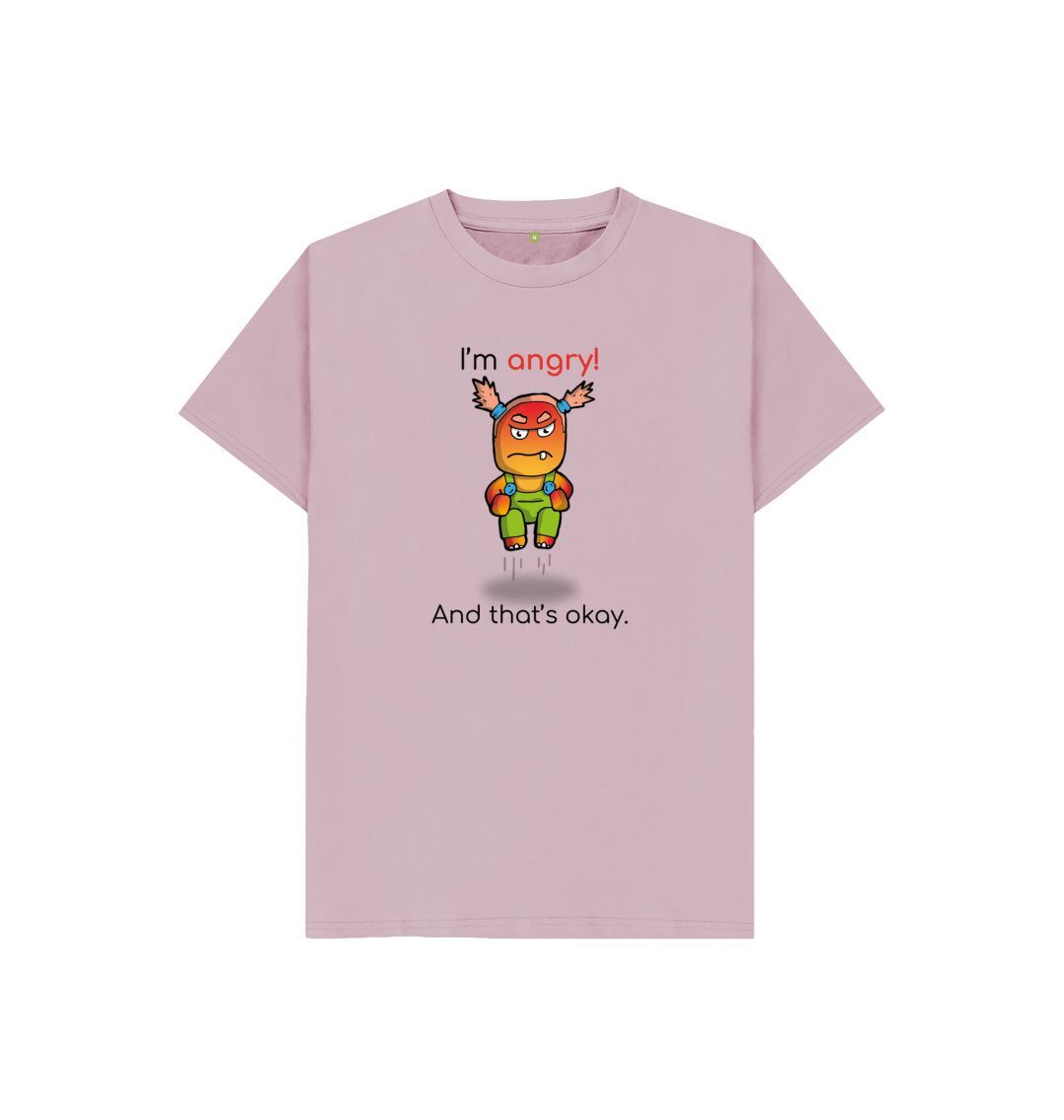 Mauve Angry Emotion Children's Organic T-Shirt