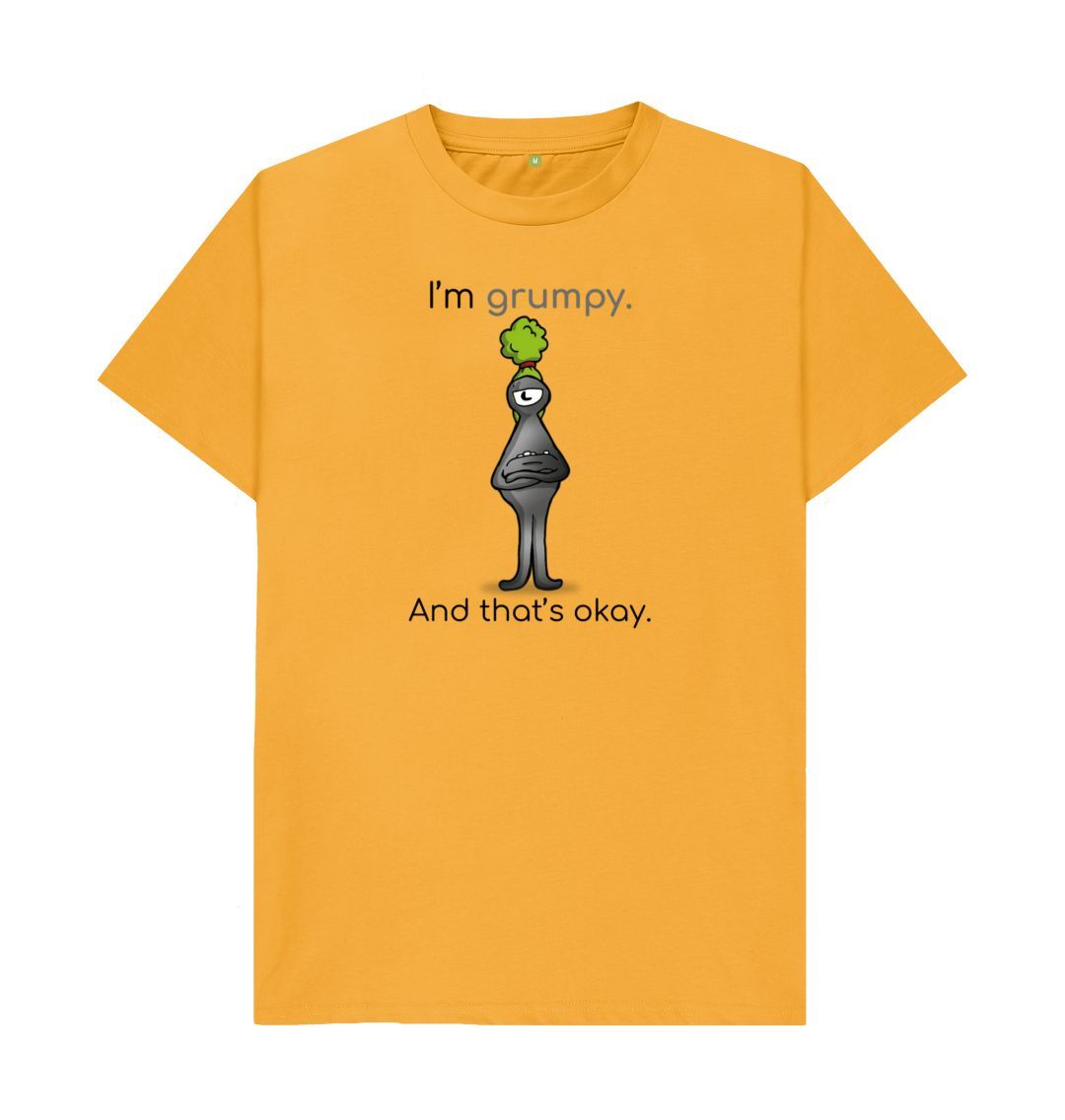 Mustard Grumpy Emotion Men's Organic Mental Health T-Shirt