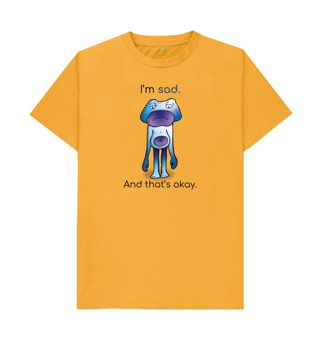 Mustard Sad Emotion Men's Organic Mental Health T-Shirt