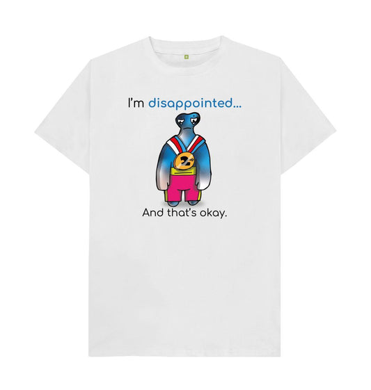 White Disappointed Emotion Men's Organic Mental Health T-Shirt