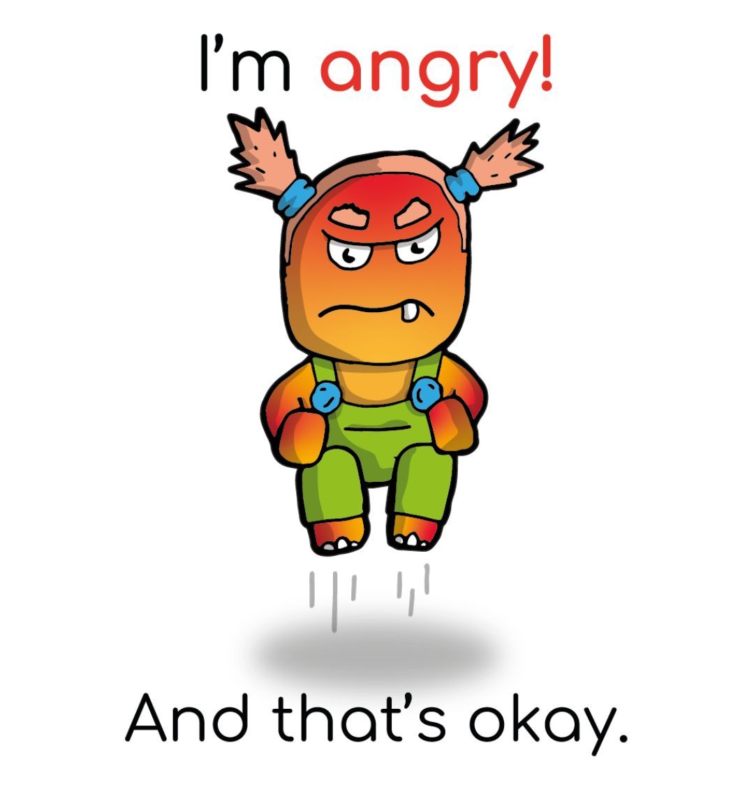 "I'm angry! And that's okay!" Mental Health Sticker