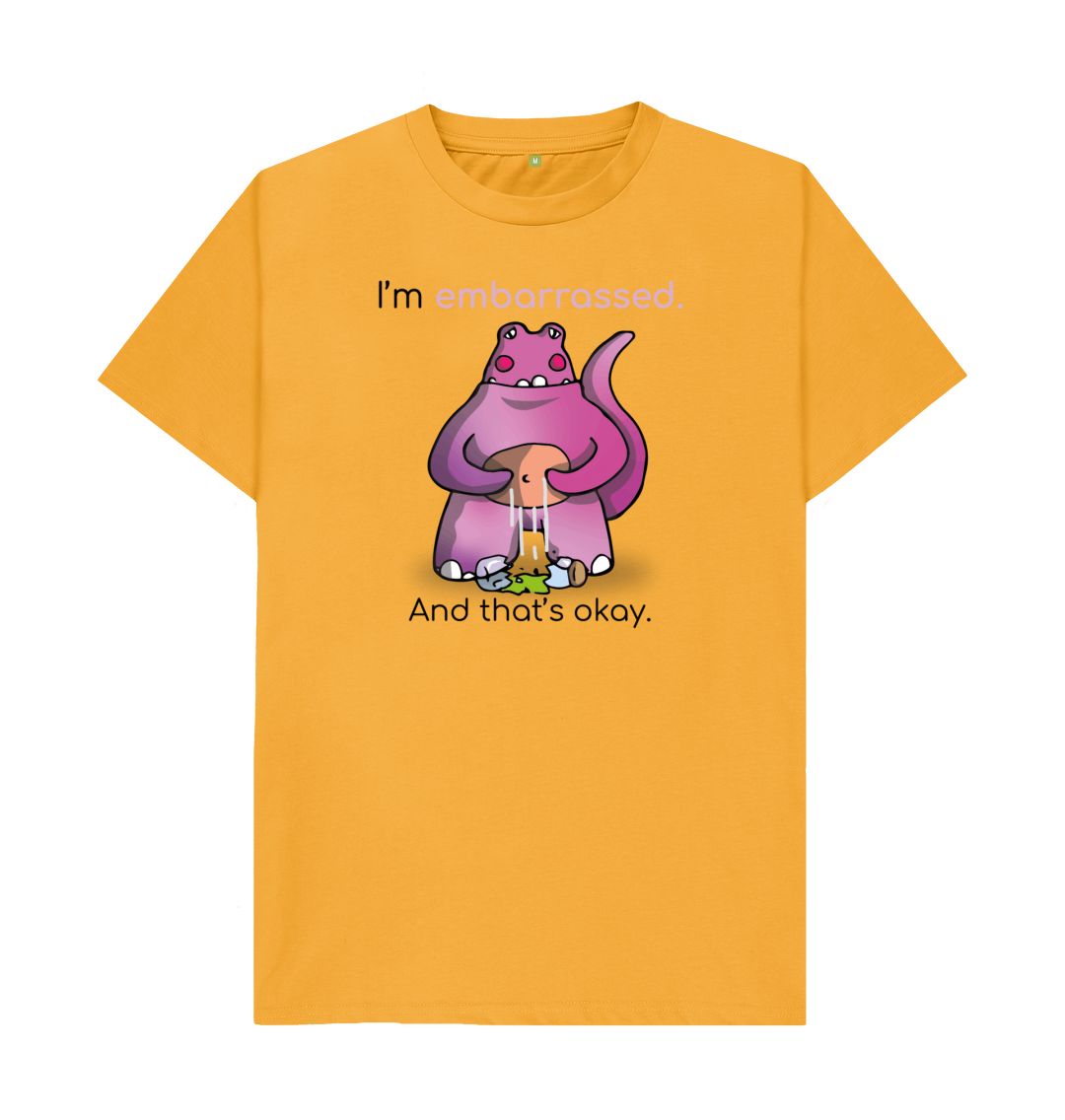Mustard Embarrassed Emotion Men's Organic Mental Health T-Shirt