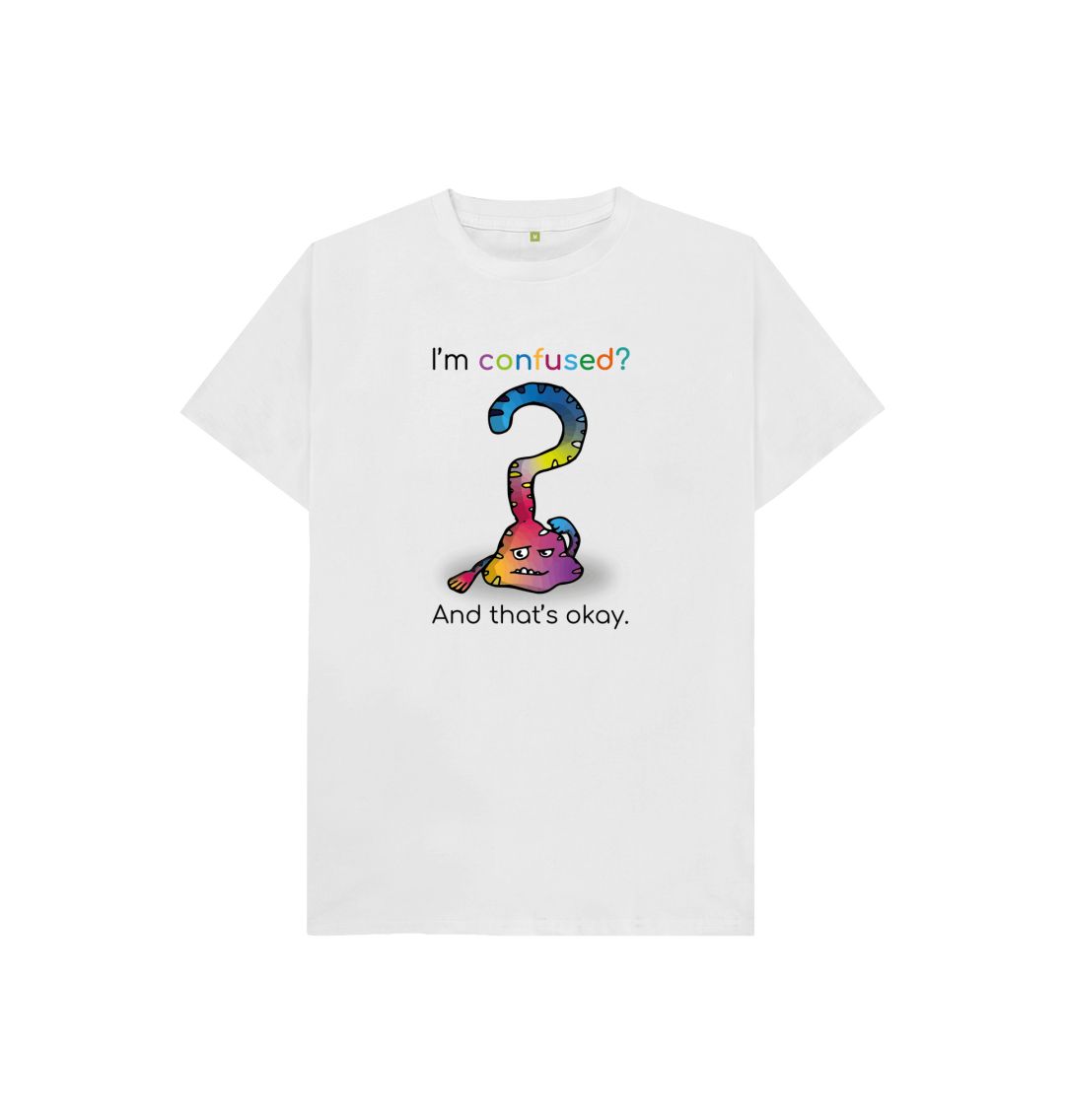 White Confused Emotion Children's Organic T-Shirt