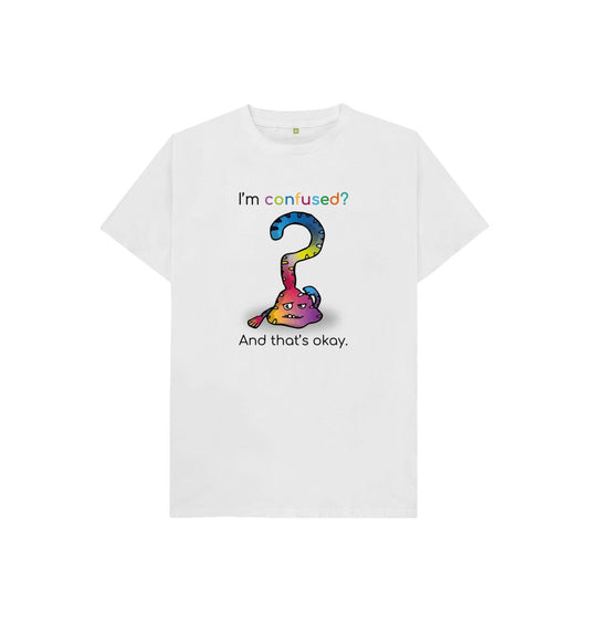 White Confused Emotion Children's Organic T-Shirt