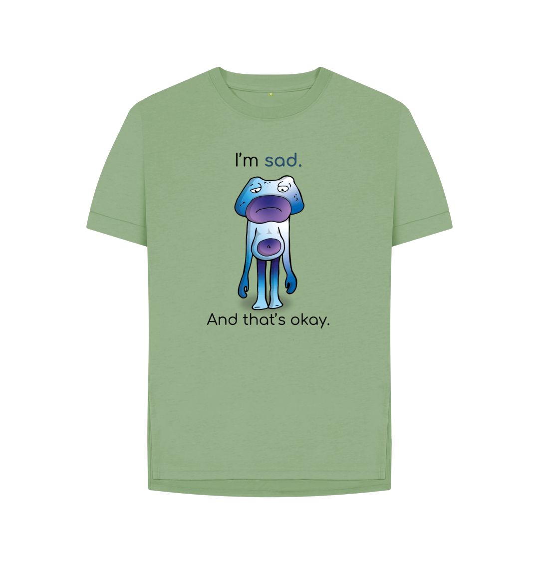 Sage Sad Emotion Woman's Relaxed Organic T-Shirt