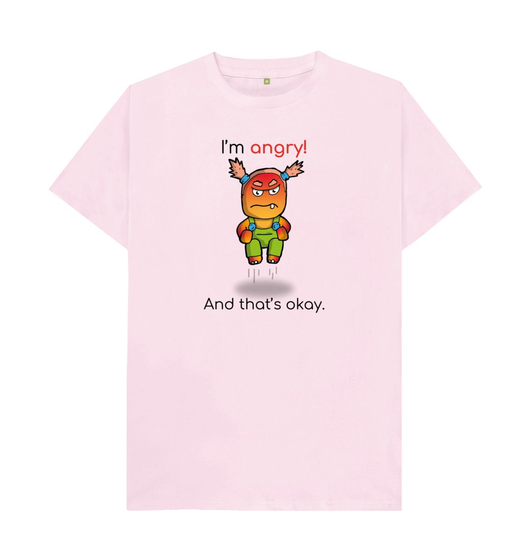 Pink Angry Emotion Men's Organic Mental Health T-Shirt