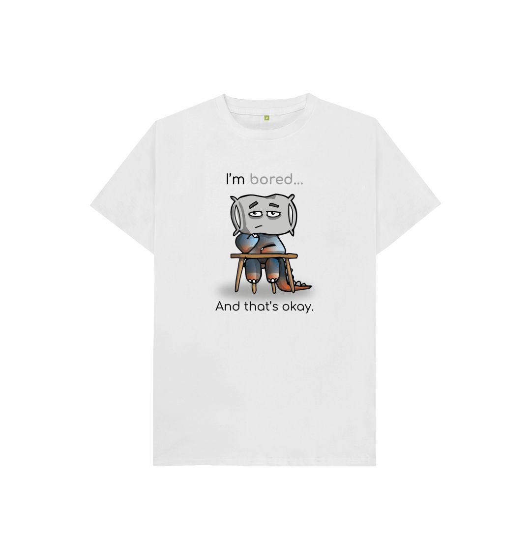 White Bored Emotion Children's Organic T-Shirt