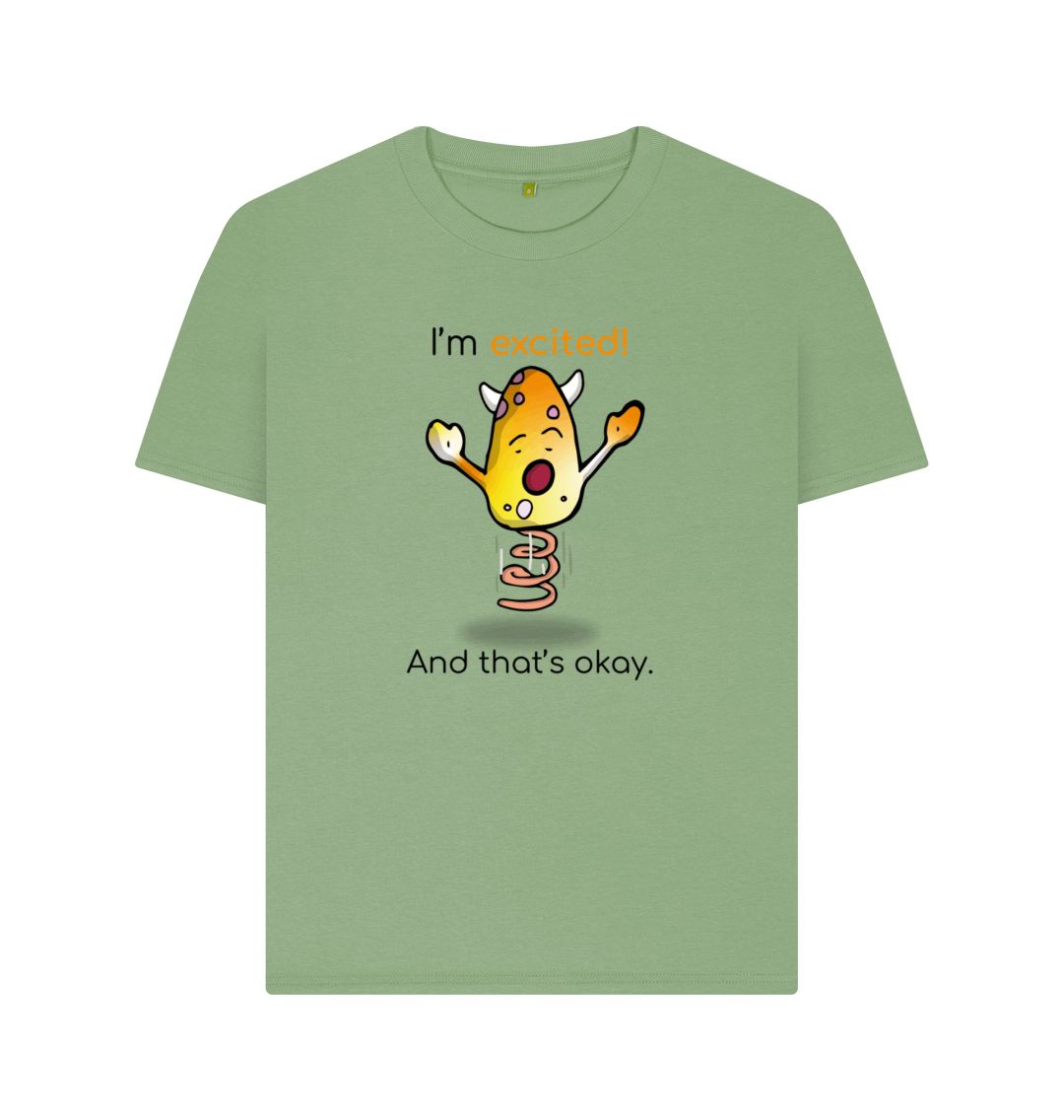 Sage Excited Emotion Woman's Organic Mental Health T-Shirt