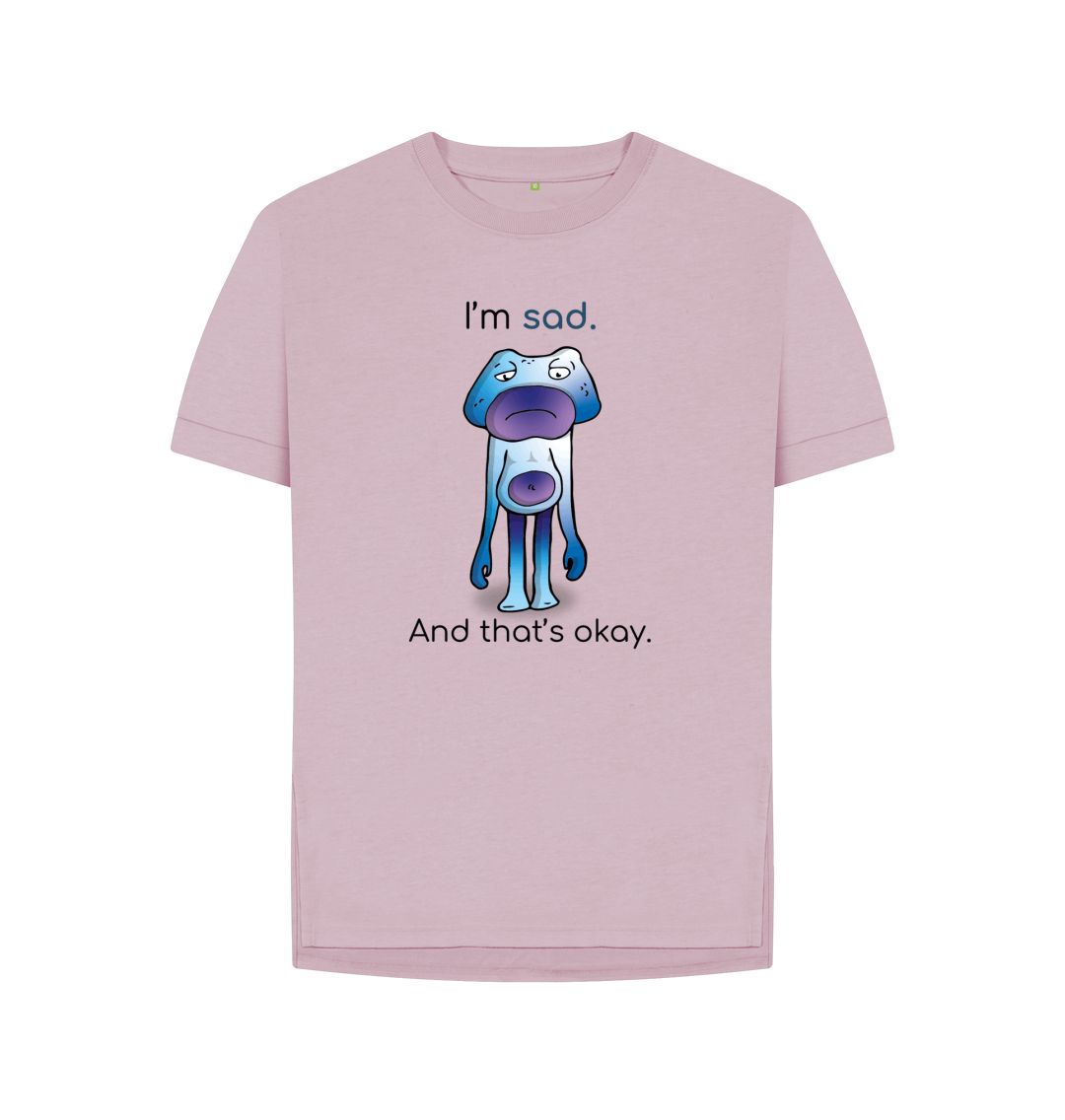 Mauve Sad Emotion Woman's Relaxed Organic T-Shirt