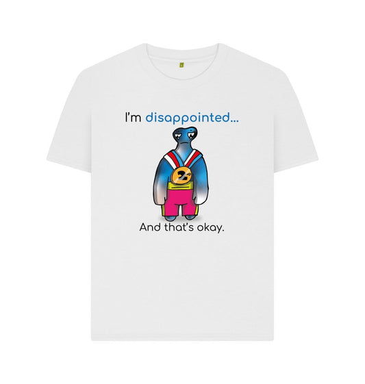 White Disappointed Emotion Woman's Organic Mental Health T-Shirt