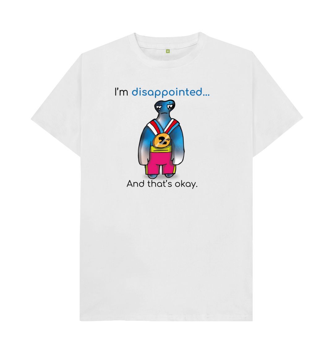 White I'm Disappointed That's Okay Men's Mental Health Emotion T-Shirt Organic Cotton