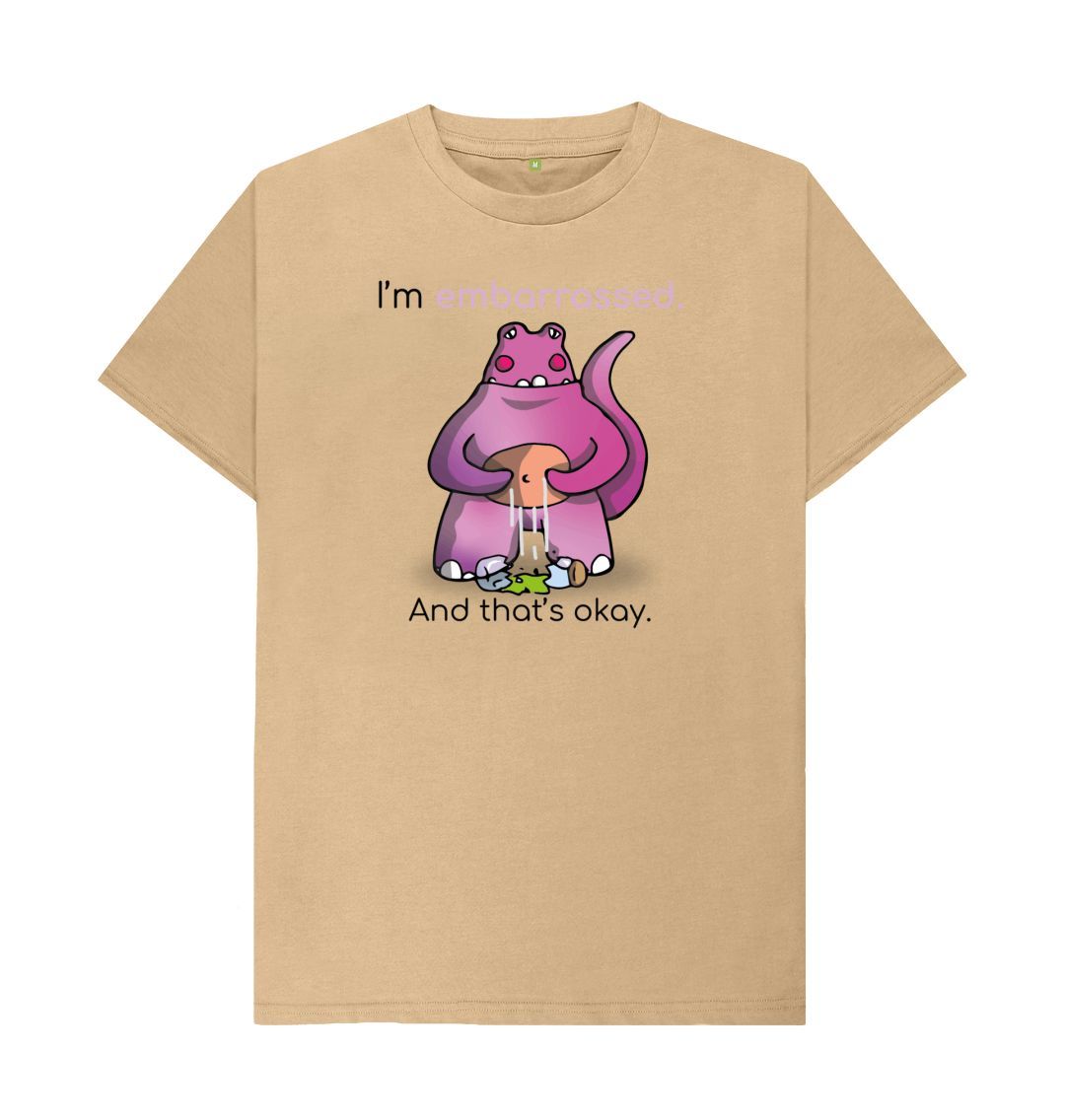 Sand Embarrassed Emotion Men's Organic Mental Health T-Shirt
