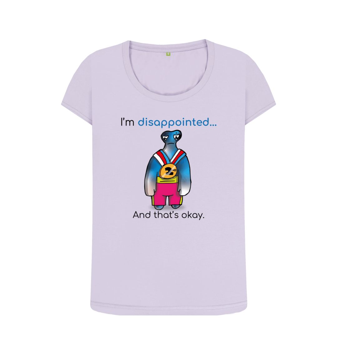 Violet Disappointed Emotion Woman's Scoop Neck Organic Mental Health T-Shirt