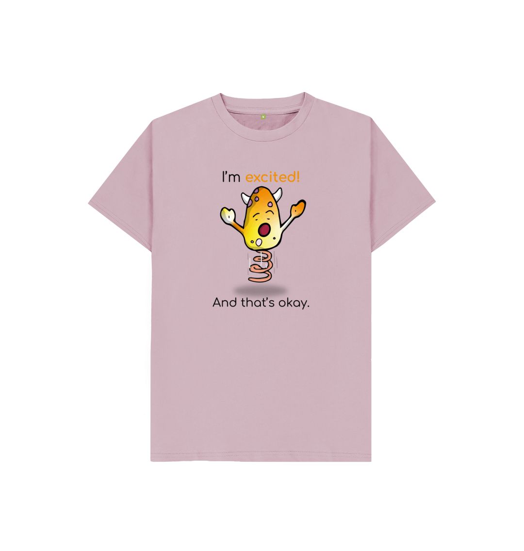 Mauve Excited Emotion Children's Organic T-Shirt