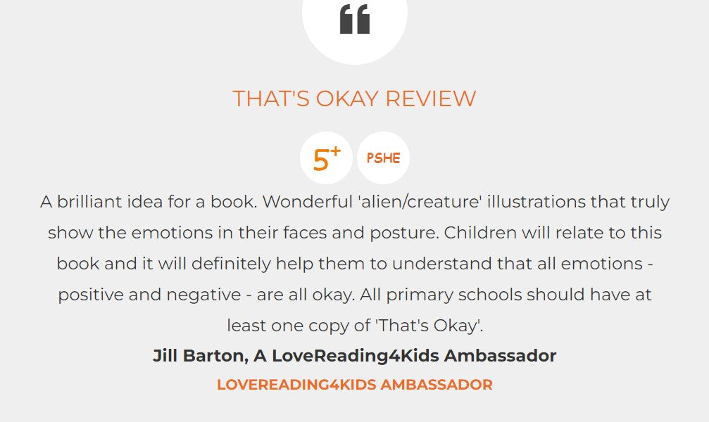 LoveReading4Kids review for That's Okay Children's Mental Health Book
