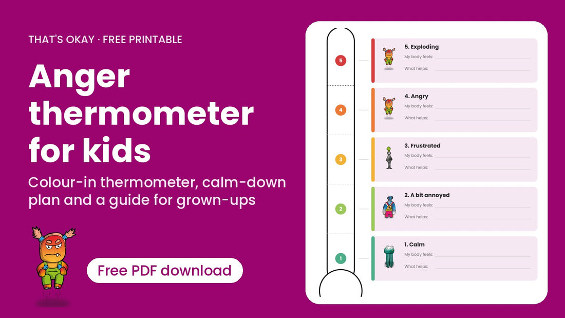 Anger Thermometer for Kids: How to Use One (Free Printable)