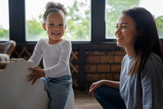 Photo of mother and daughter playing to illustrate communication for youth emotional support