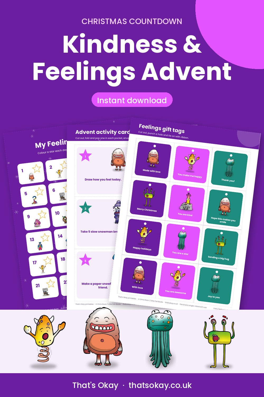 Kindness Advent Calendar Ideas for Kids: 24 Days of Calm and Feelings