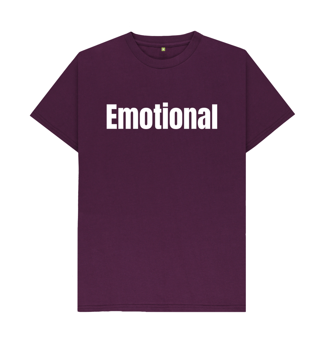 Purple Organic Cotton Men's T-shirt Emotional