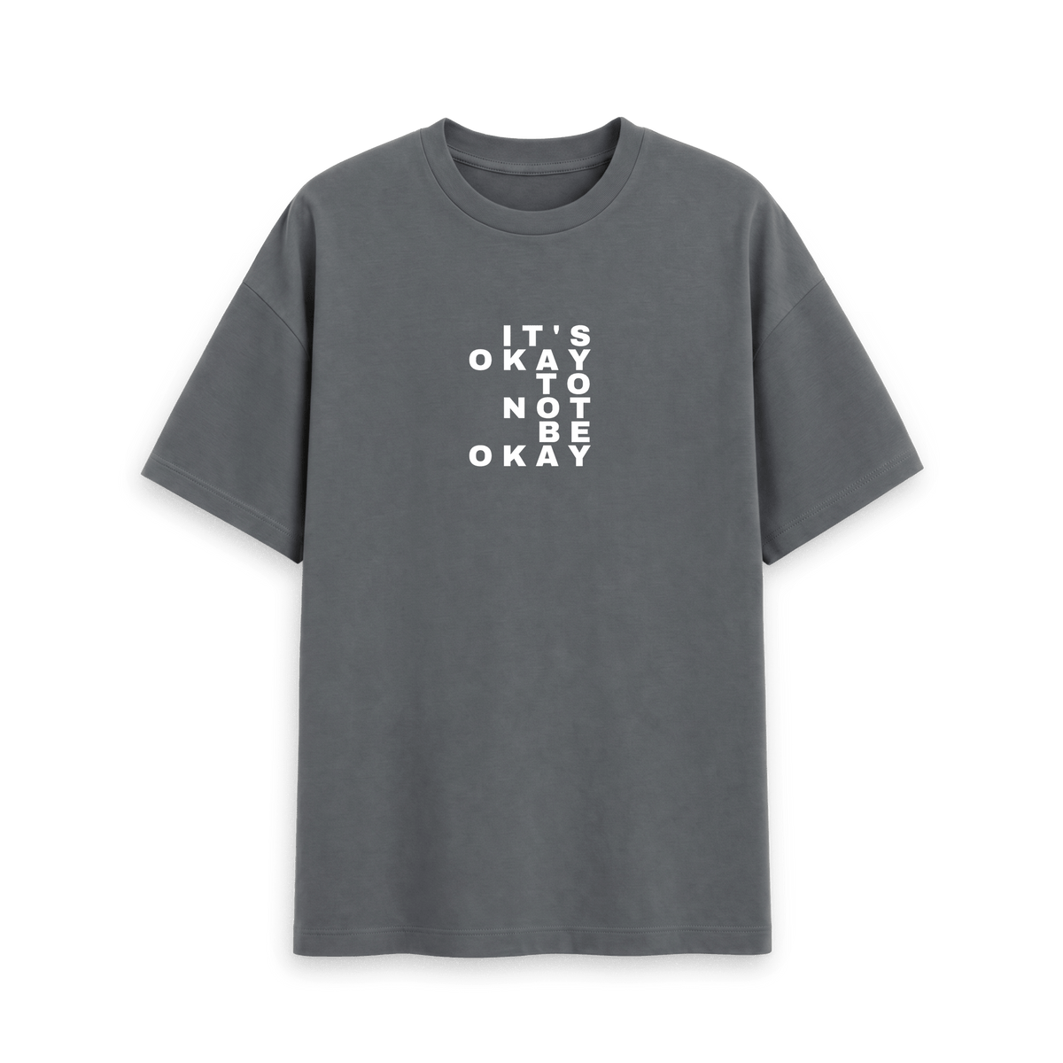 Slate Grey Printed T-shirt Front