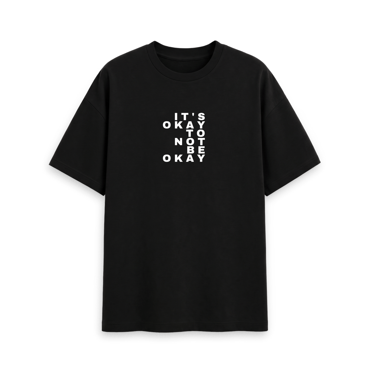 Black Printed T-shirt Front