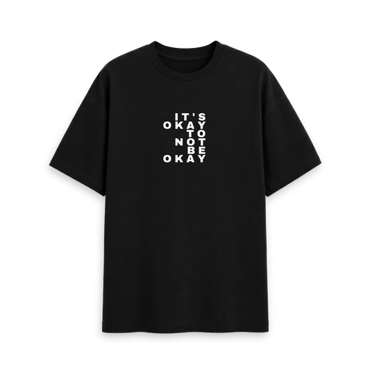 Black Printed T-shirt Front