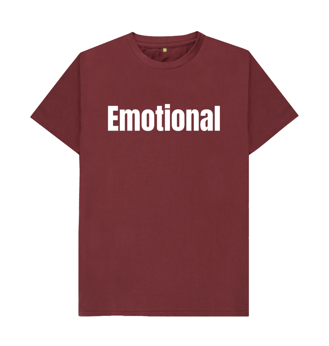 Red Wine Organic Cotton Men's T-shirt Emotional