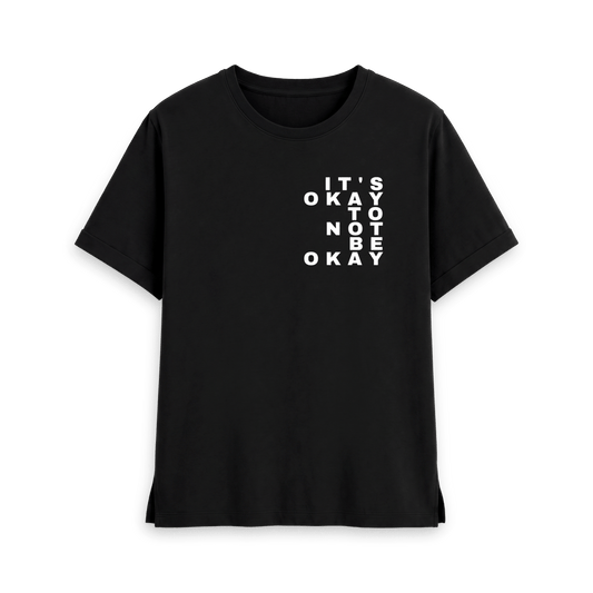 Black Printed T-shirt Front