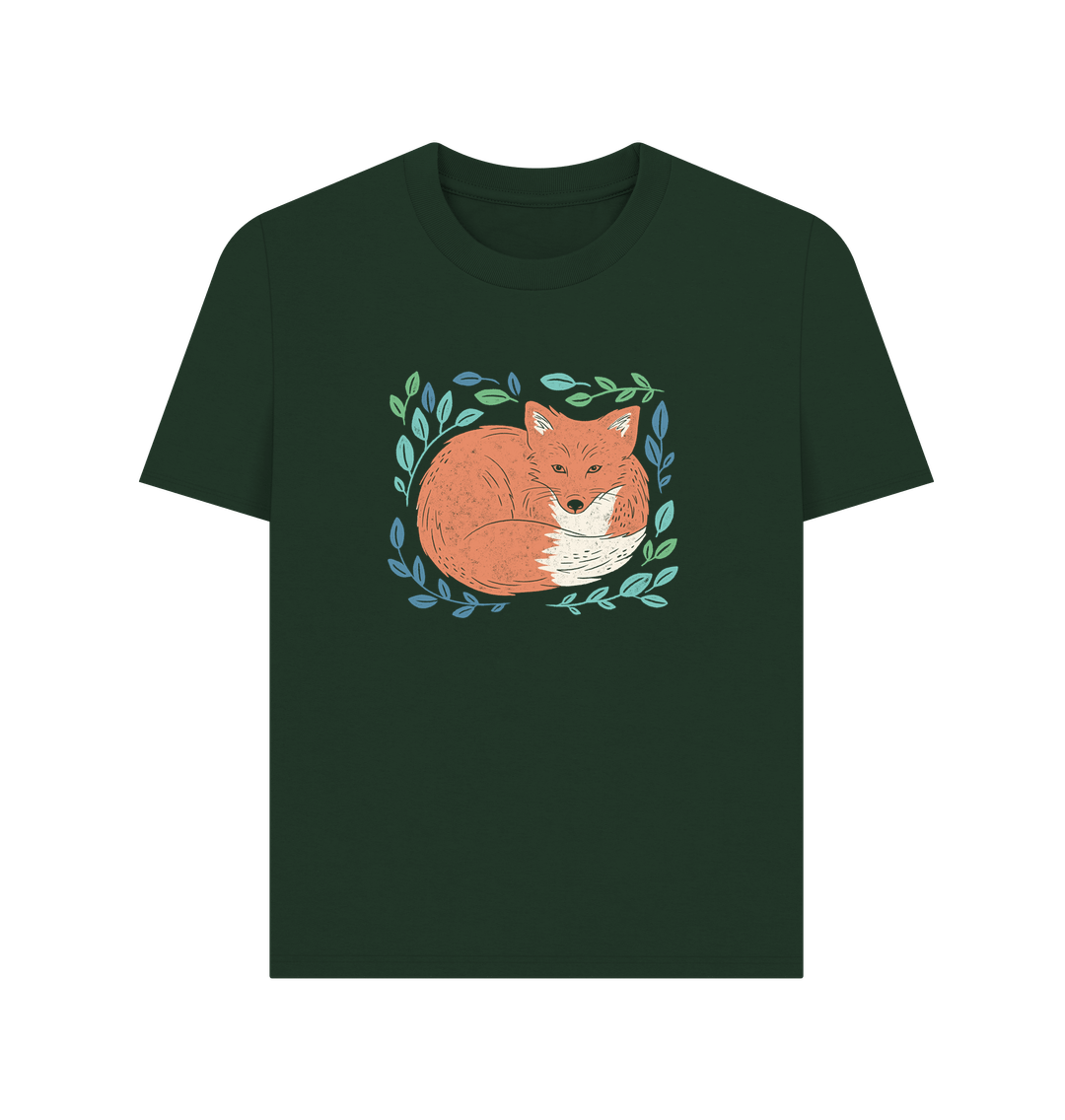 Evergreen Art Fox Organic Cotton Women's T-Shirt