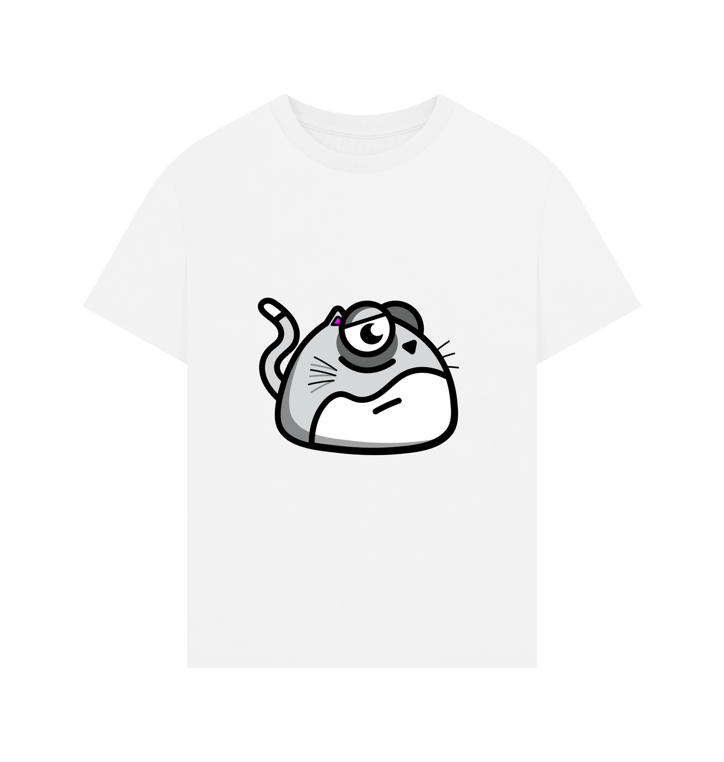 White Printed T-shirt Front