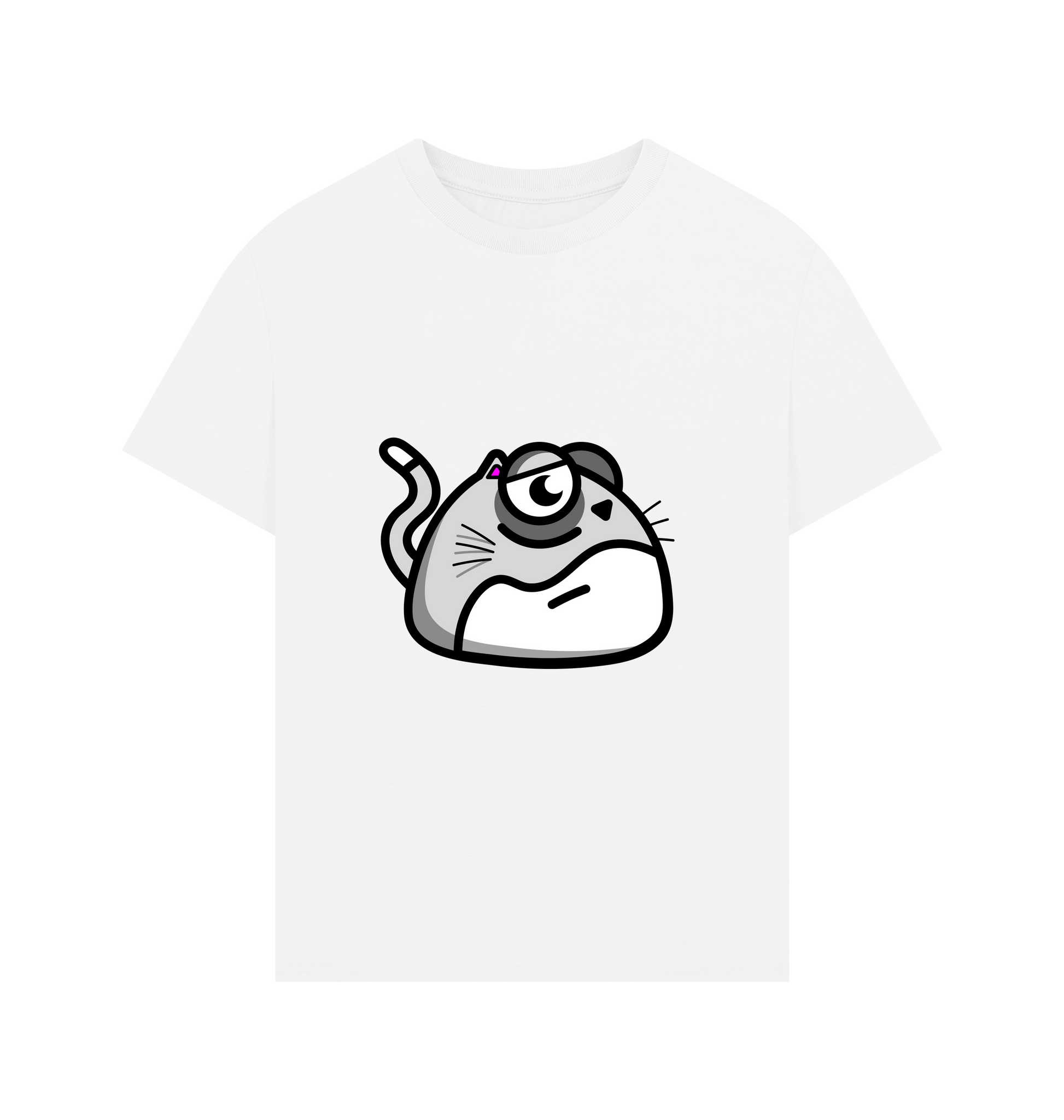 White Printed T-shirt Front