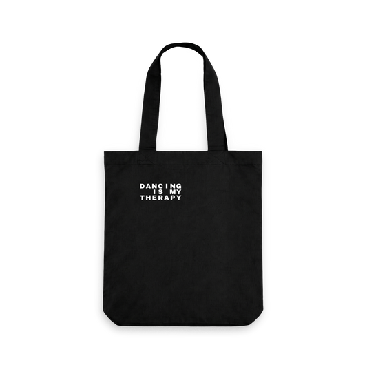 Black Printed Bag Front