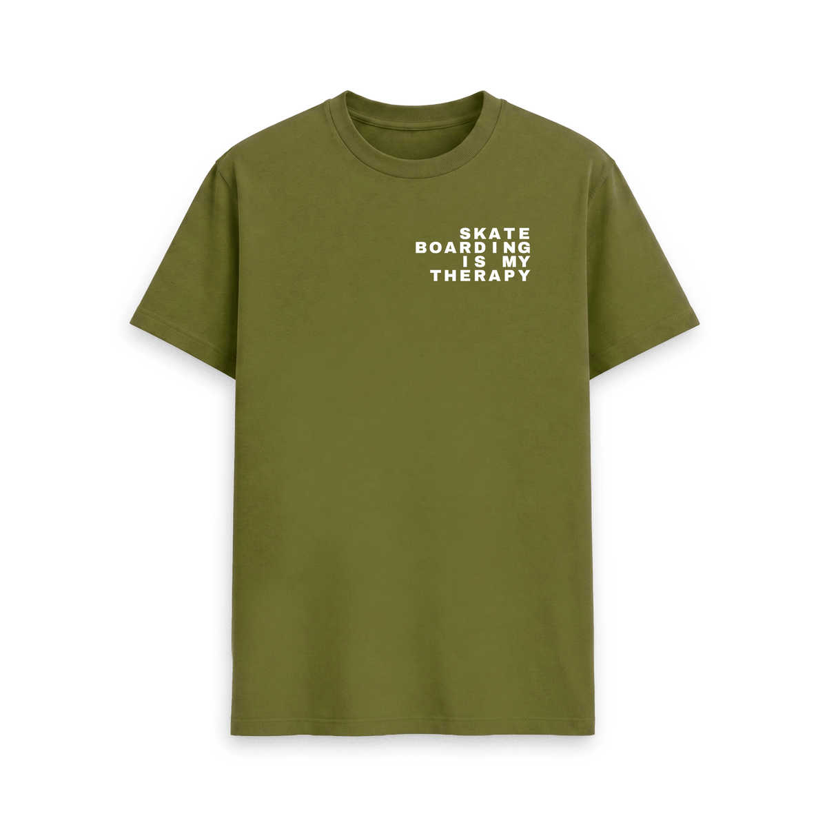 Moss Green Printed T-shirt Front