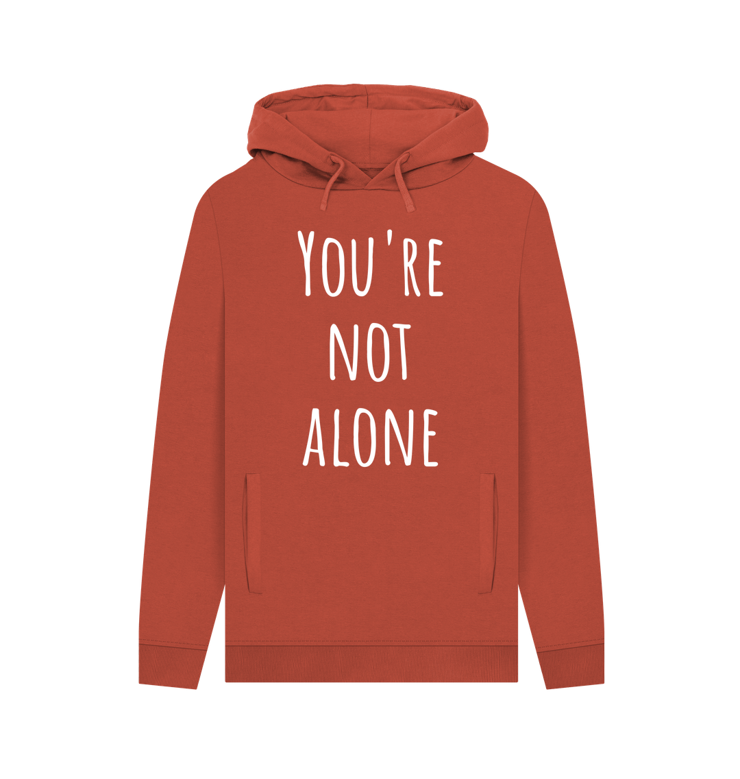 Rust You're Not Alone Organic Cotton Men's Pullover Hoodie