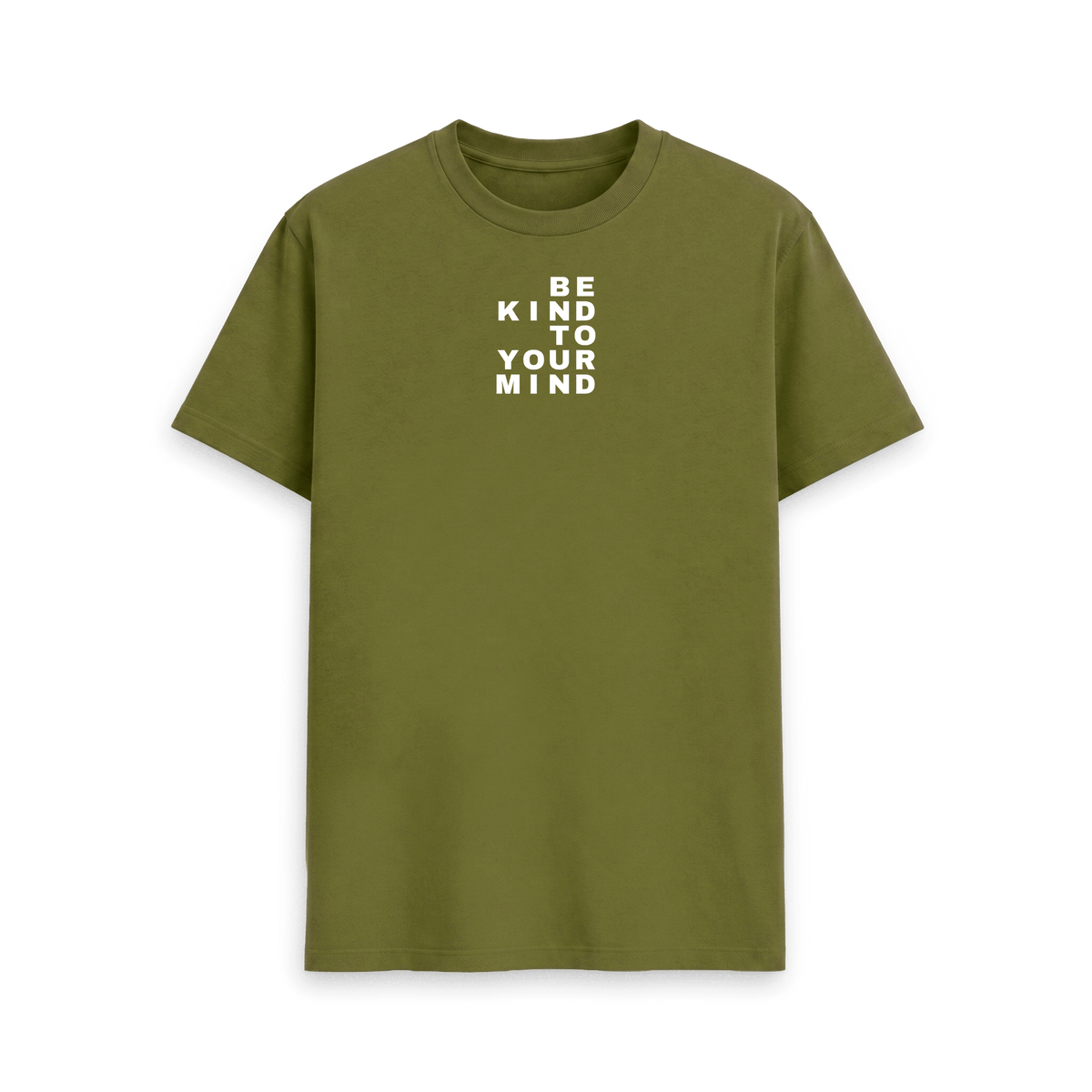 Moss Green Printed T-shirt Front