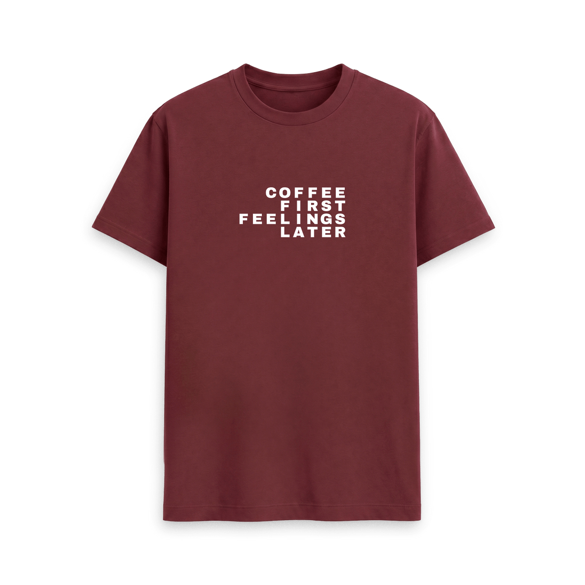 Red Wine Printed T-shirt Front
