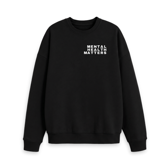 Black Printed Sweater Front