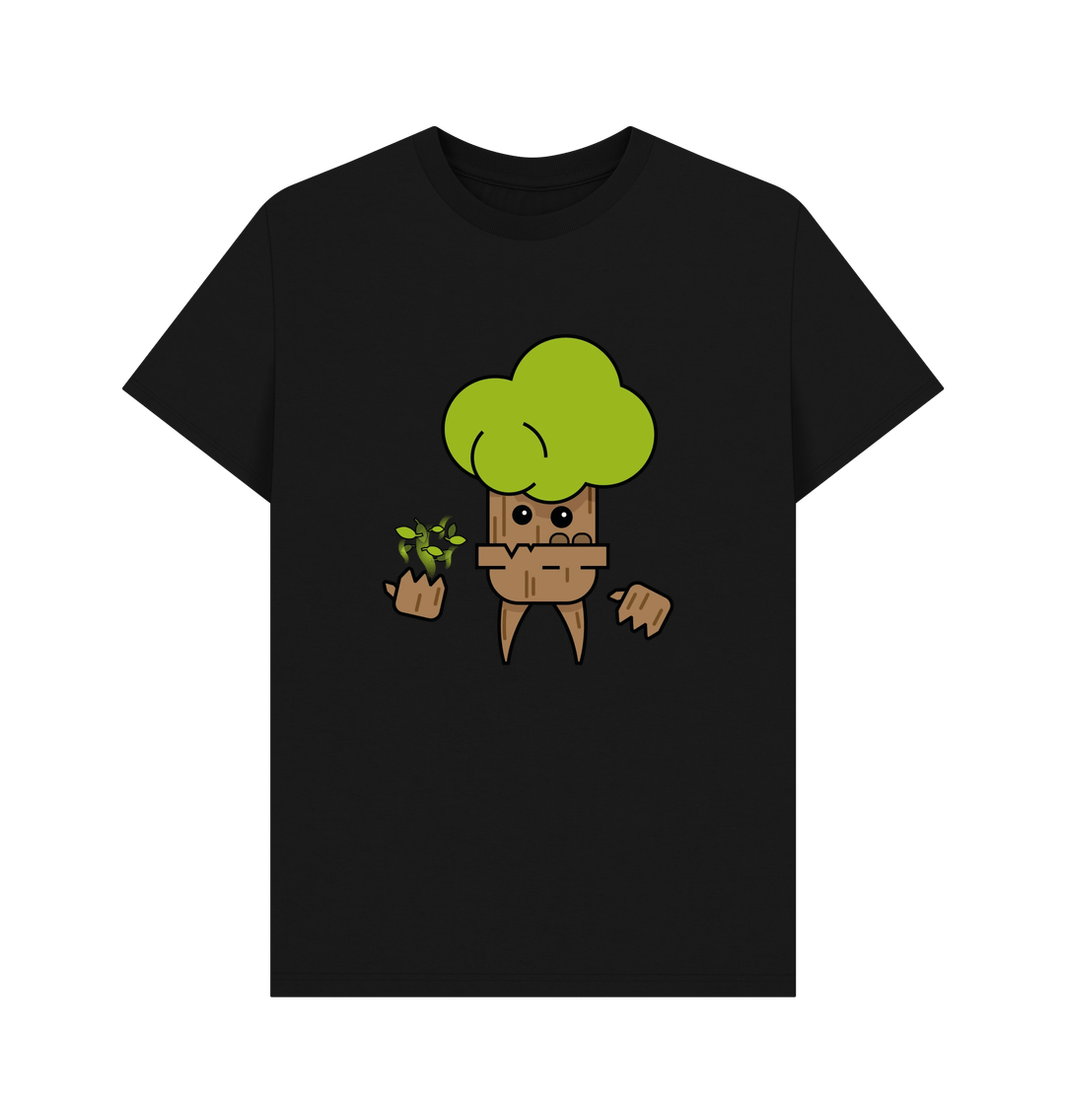 Black Organic Cotton Men's Tree Spirit T-Shirt