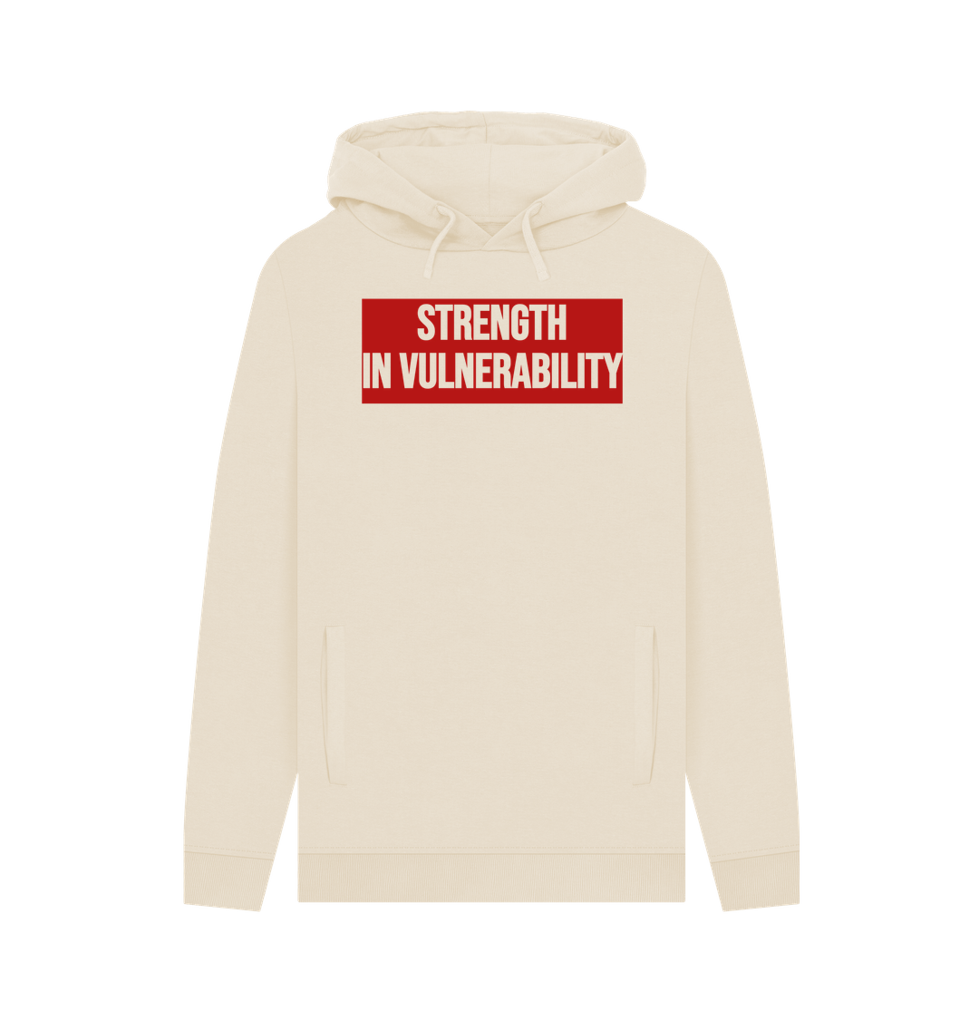 Oat Strength In Vulnerability Men's Mental Health Organic Cotton Pullover Hoodie